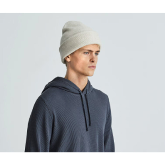 NWT Everlane Unisex The Felted Merino Beanie Hat Heathered Oat One Size main image 5